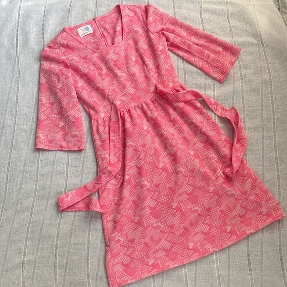 Motto Bay LTD vintage pink midi dress, size small. - Picture 1 of 14